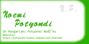 noemi potyondi business card